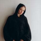 Black Mohair Cowl Neck Sweater: Women's Goth Jumper