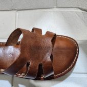 Handmade Moroccan Leather Sandals For Women - Summer Sandals - Brown Leather Slide Sandal - Womens Slippers - Casual Leather Summer Shoes