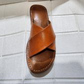 Handmade Moroccan Leather Sandals For Women – Brown Flat Criss-cross Slip-on – Artisan Summer Shoes By Artisanmoroccatelier – Sizes 37–42 Eu