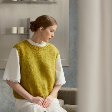 Hand-knitted Green Mohair Vest: Women's Cozy Knitwear